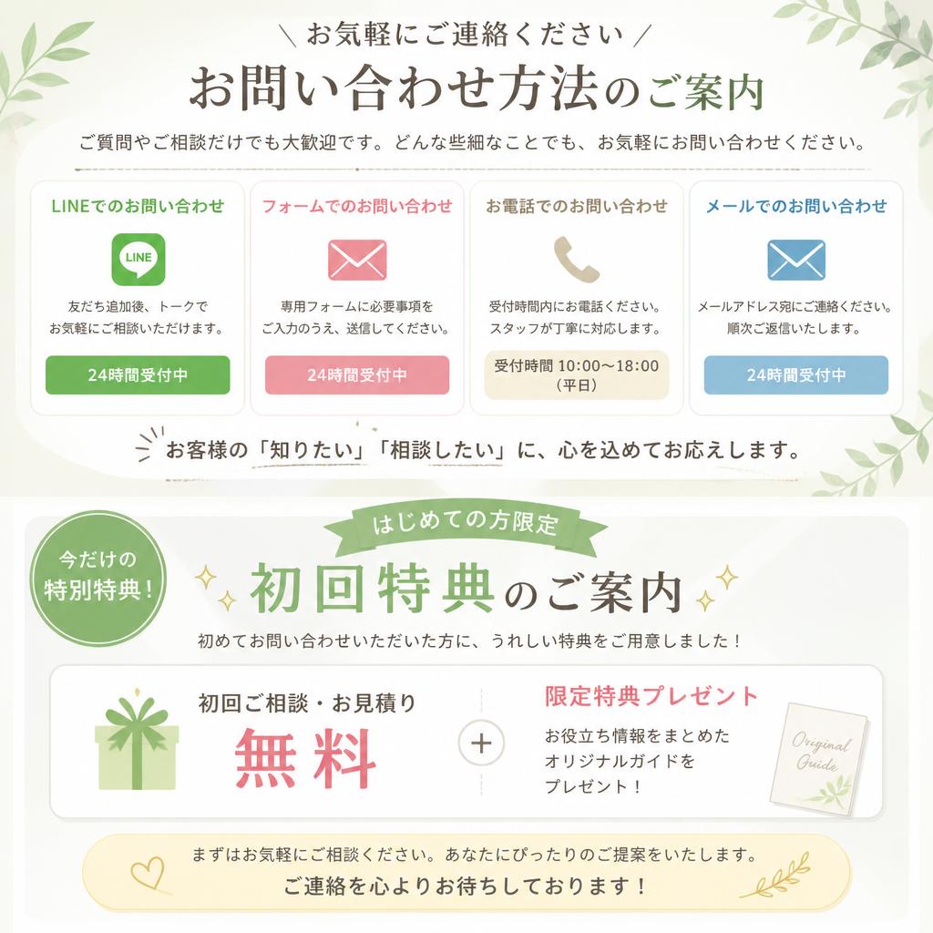 今すぐお問い合わせを！