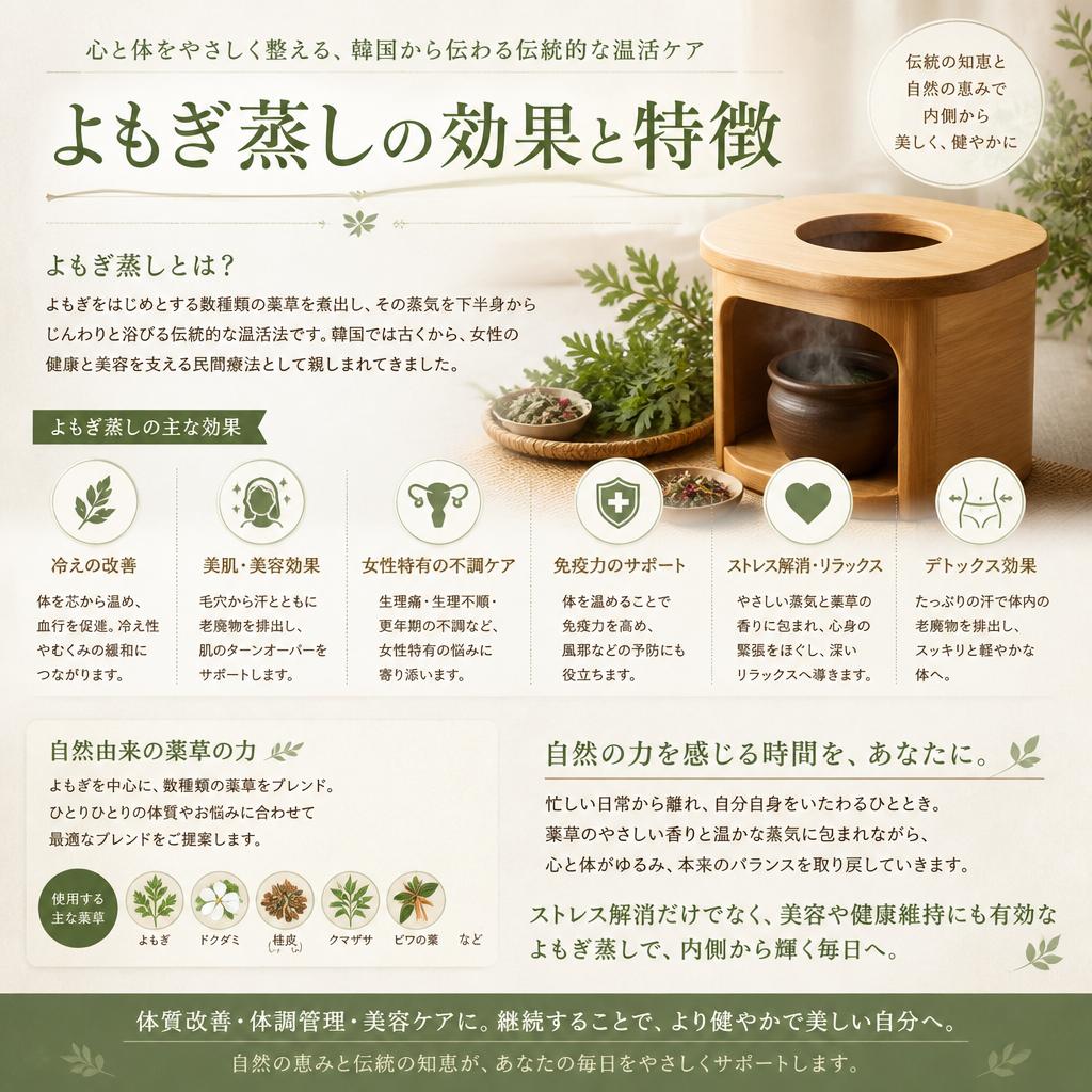 よもぎ蒸しの魅力