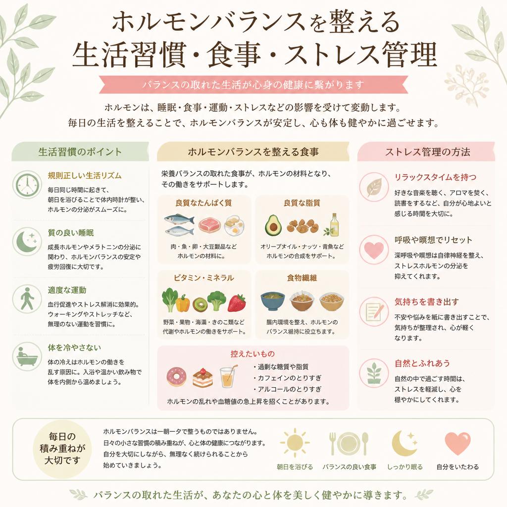 ホルモンバランスを整えるために必要なこと