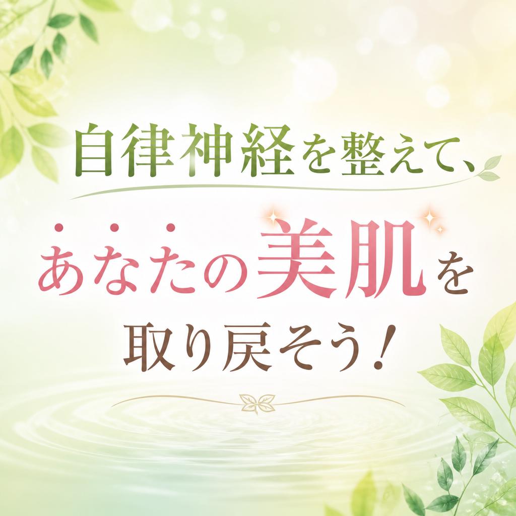 自律神経を整えて、あなたの美肌を取り戻そう！