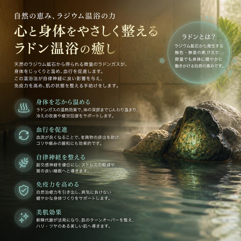 ラドン温浴の効果