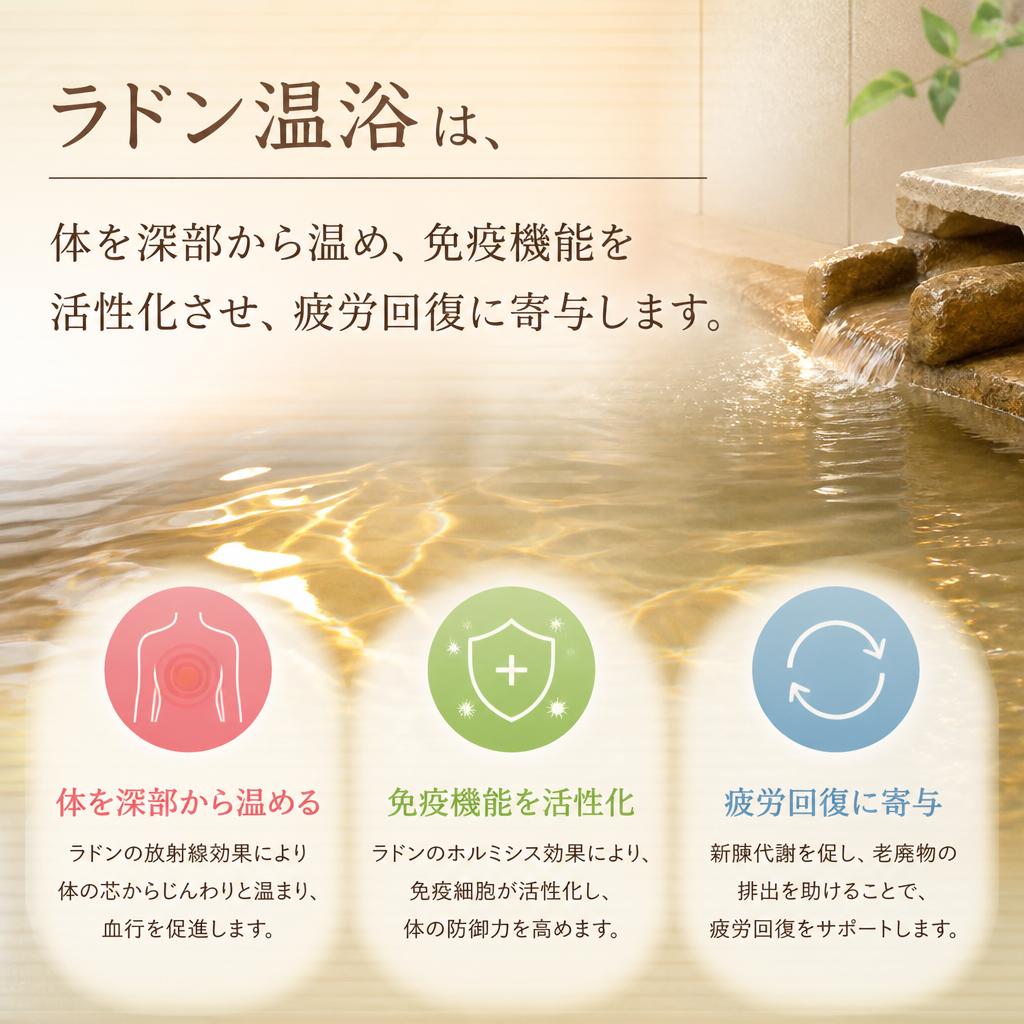 ラドン温浴の効果