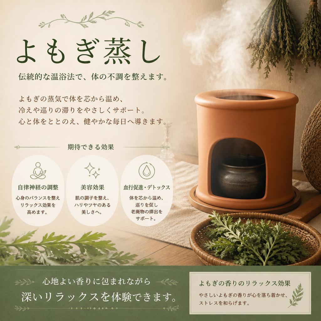 よもぎ蒸しで美と健康をサポート