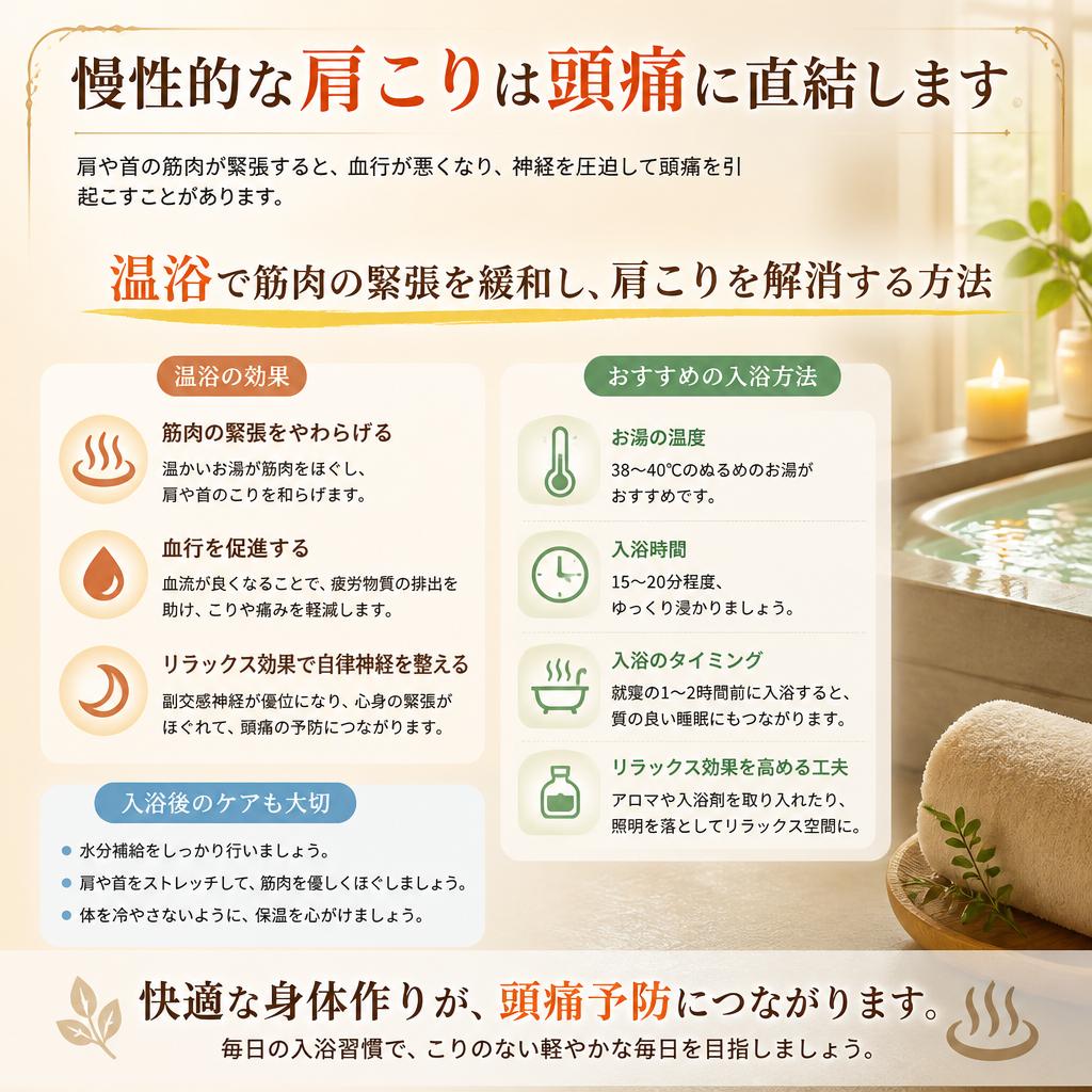 肩こり解消と頭痛予防