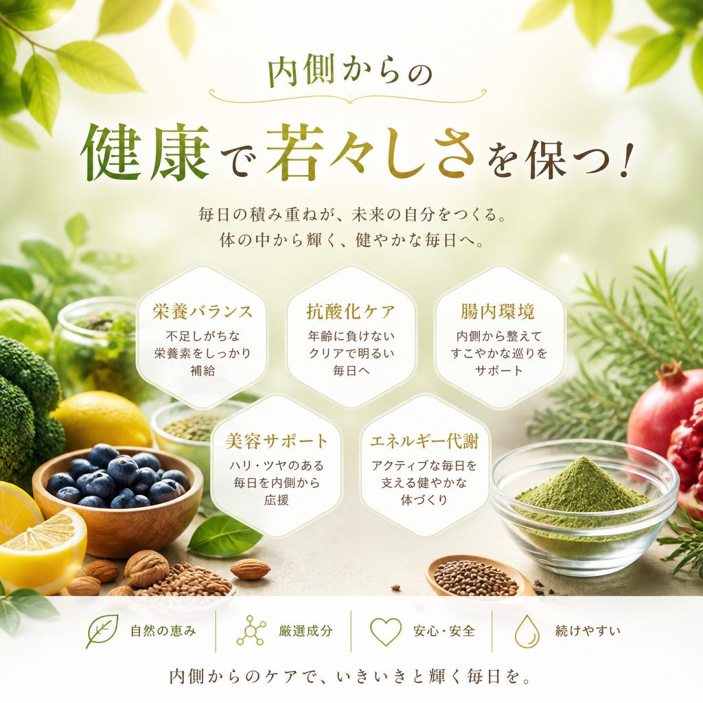 内側からの健康で若々しさを保つ！
