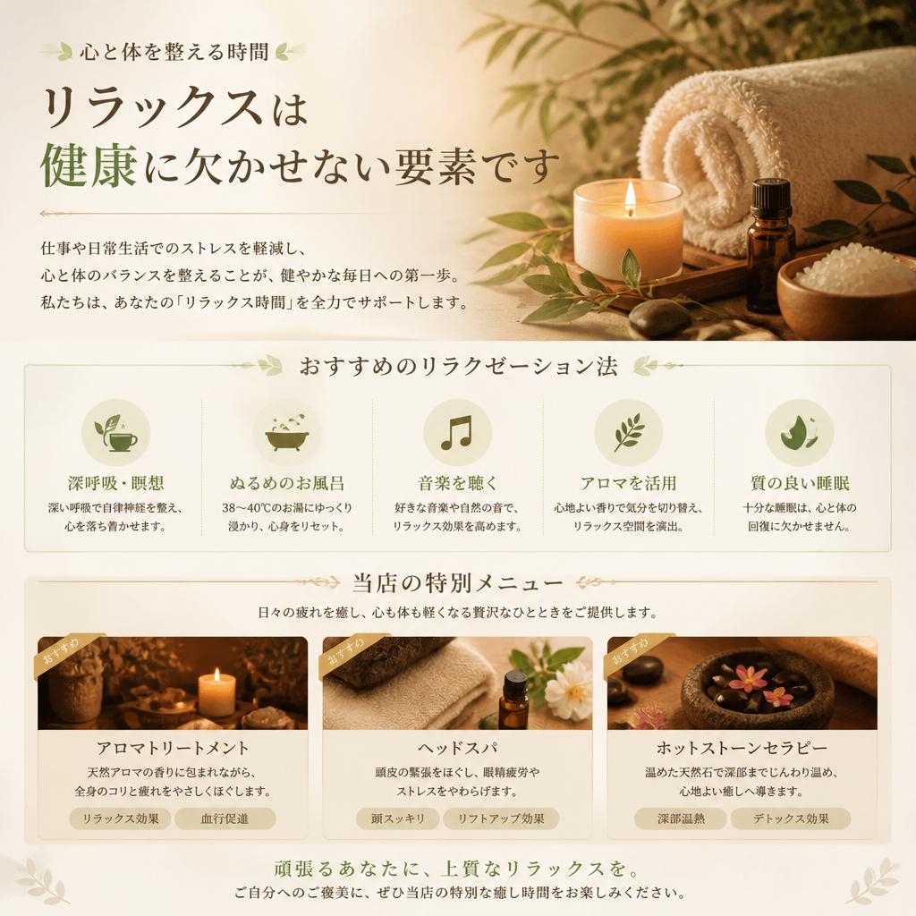 3. リラクゼーションと心のケア