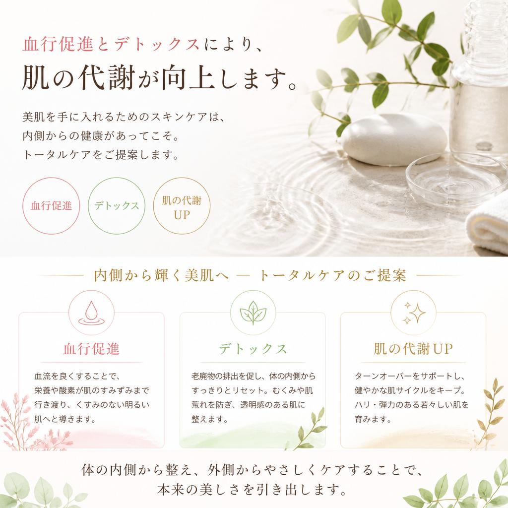 美しい肌作りと白く輝く健康